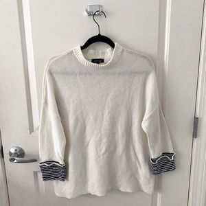 White Mock Neck Sweater